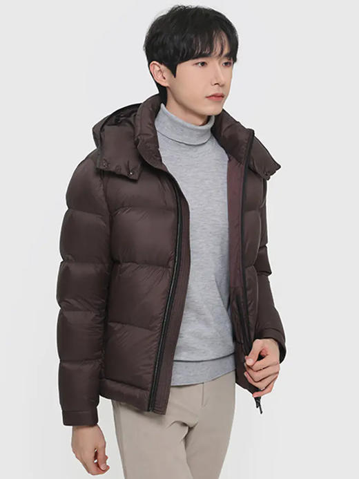 callisto咖色锦纶短款羽绒服 FRFED125C 商品图1