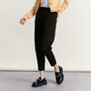 谜底休闲裤女2023秋季新款百搭松紧腰宽松萝卜裤九分裤233MK1026 商品缩略图1