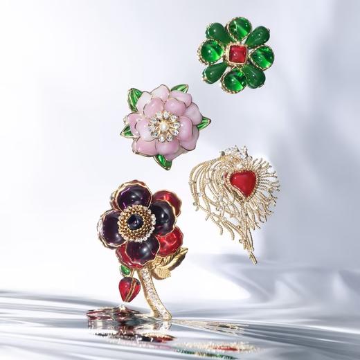 订购6个月到｜Gripoix Paris-Vintage-Flower Pearl-复古 琉璃 琉璃珍珠 胸针（粉色）（胸针/项链两用）［法国设计师］ 商品图5