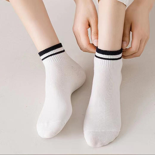 都市丽人简约系列精梳棉袜子短筒袜中厚款女士常规袜LC3DG3 商品图0