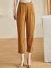 米思阳2026春季新款通勤百搭卡其色休闲裤螺纹纽扣修身裤子女2561 商品缩略图1