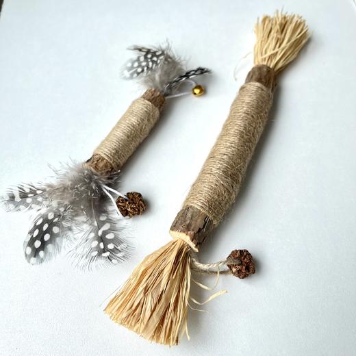 【多款可选】木天蓼啃咬玩具 添加虫瘿果实 麻绳抓挠啃咬猫玩具咬咬棒 缓解压力磨牙安抚猫咪情绪 商品图2