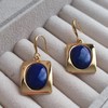 925银天然青金石耳环NSE202092703 商品缩略图0