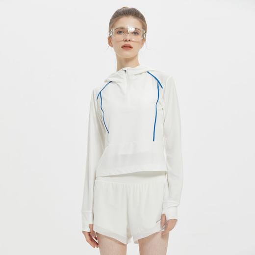 纳趣速干衣女长袖瑜伽服运动上衣宽松连帽跑步T恤2022健身服 商品图0