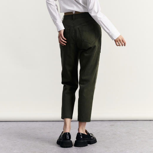 谜底绣花萝卜裤女2023秋新款复古特色百搭休闲裤九分裤233MK1009 商品图2