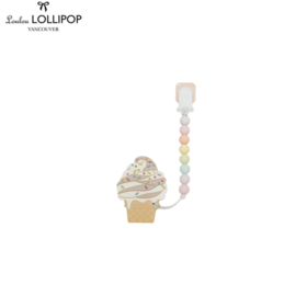 Louloulollipop硅胶牙胶组合-配链子巧克力冰淇淋