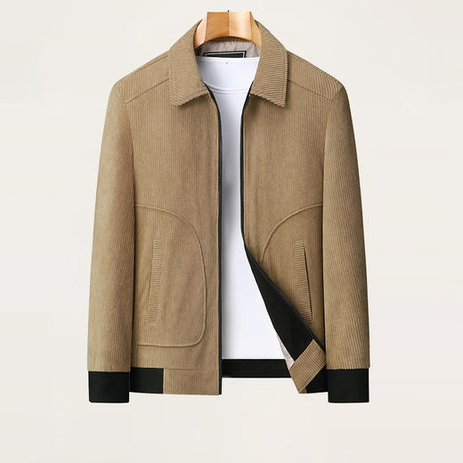 【灯芯绒】【新款DB】大依优型大码夹克翻领商务加肥加大休闲胖子宽松外套上衣男装 商品图0