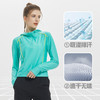 纳趣速干衣女长袖瑜伽服运动上衣宽松连帽跑步T恤2022健身服 商品缩略图2