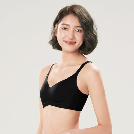 都市丽人Vbra泳布零感无磁内衣薄款3/4杯无钢圈三排扣LB3AA8 商品图1