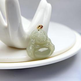 和田玉吊坠-佛公