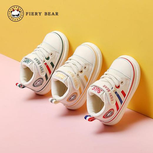 啵力熊985秋季新款运动鞋中帮男女童机能鞋魔术贴软底防滑学步鞋 商品图3