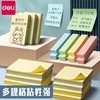 「三本装！数款可选」得力便利贴彩色小条便签贴纸外卖留言本学生用ins风记事贴标签贴 商品缩略图0