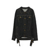 谜底牛仔外套女2023秋新款复古时尚后背绣花中长款长袖233MW1146 商品缩略图4