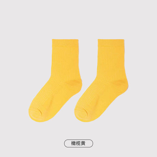 都市丽人眯雅佳简约系列精梳棉中筒袜中厚款儿童常规袜童袜袜子新年本命年红品JC3DA2 商品图5