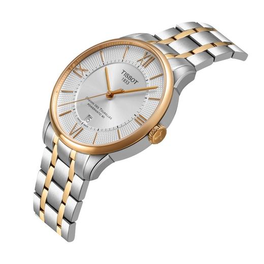 【时计廊】天梭（TISSOT） 瑞士手表 1853杜鲁尔系列80机芯商务自动机械男表 银盘间金钢带T099.407.22.038.02 商品图1