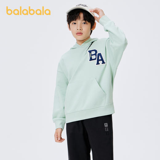 巴拉巴拉儿童卫衣男女童连帽新款秋冬季大童休闲上衣童装简约 商品图1