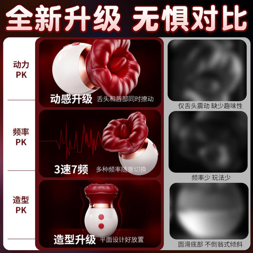 谜姬 唇欢口爱舌恬器情趣女用品自慰器舌头女性阴蒂成人吮吸舔玩具震动棒高潮神器 商品图5