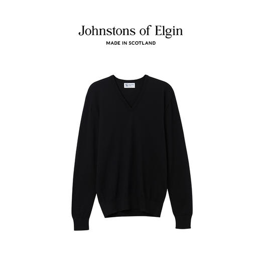 Johnstons of Elgin男士美利奴羊毛V领套头衫 商品图5