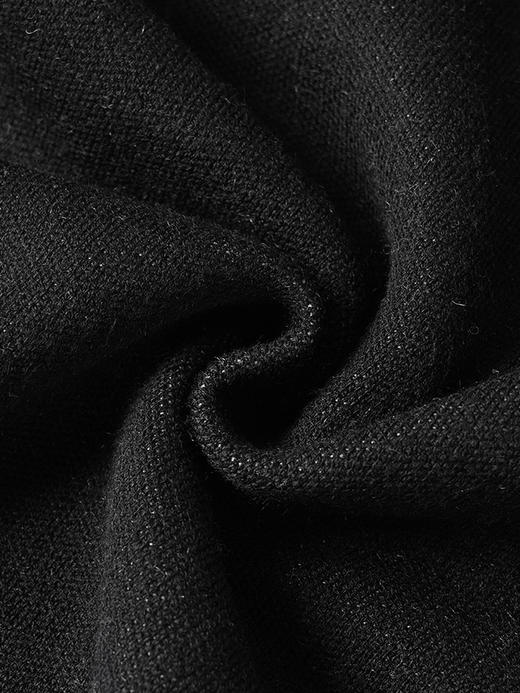 剩S/M/XL 米思阳2026春季新款时尚设计感连衣裙拼接几何长袖绑带一步裙2510 商品图3