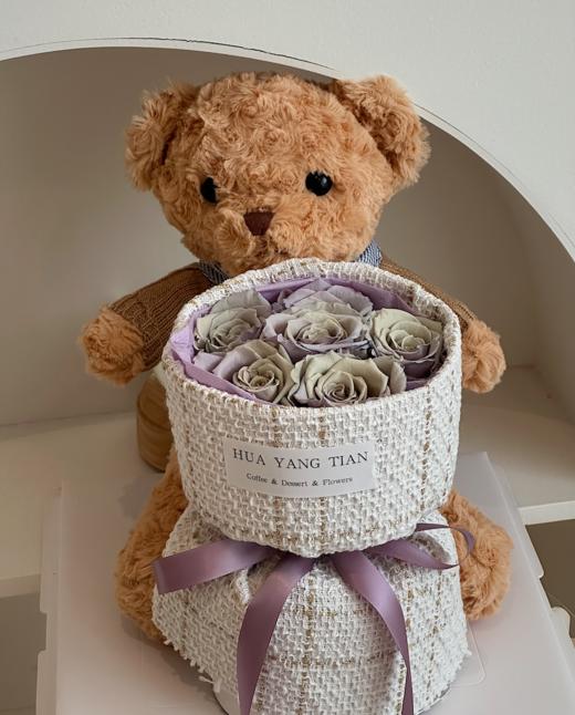 爱的抱抱 渐变紫 · 永生花束 商品图1