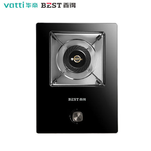 百得（BEST）华帝股份 5.0kW大火力 猛火灶 零秒启动 钢化玻璃 台式单灶 嵌入式 台嵌两用 JZY-AQ02(液化气) 商品图0
