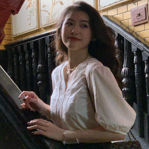 【百图lulu定制】【铃兰衬衫】法式温柔风  灯笼袖衬衫 商品图4