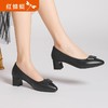 DD-女鞋高跟鞋新款浅口粗跟英伦时尚尖头职场工作女鞋 商品缩略图3