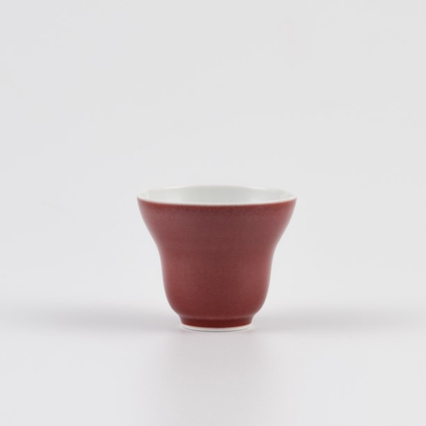 五柳折腰杯 红釉 谷雨山房 