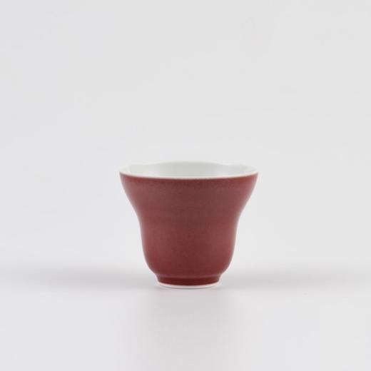 五柳折腰杯 红釉 谷雨山房  商品图0