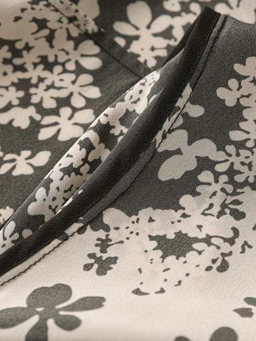 法式气质，秋季通勤干练遮肉显瘦碎花真丝衬衣上衣WLZD-2320107 商品图2