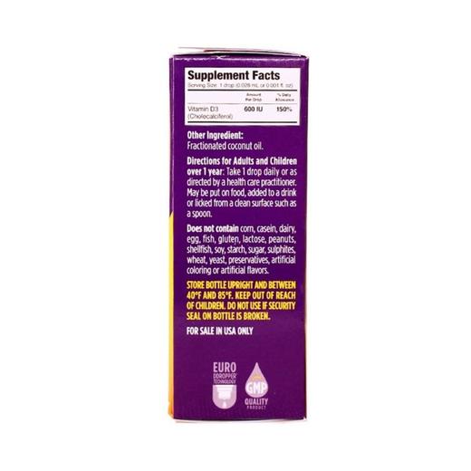 【品牌防伪码】Ddrops滴卓思 幼儿维生素D3 600IU100滴（紫色） 商品图3