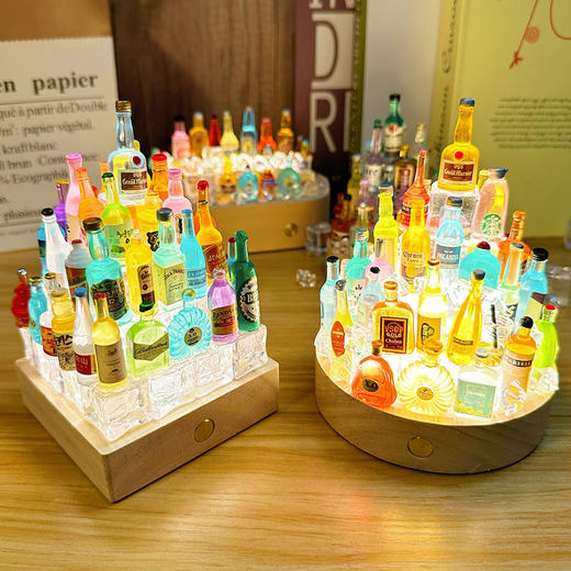 手工diy小酒瓶城堡小夜灯氛围灯桌面装饰摆件创意送男友生日礼物 商品图1