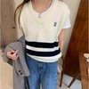 【学院风撞色V领针织马甲】秋冬百搭显瘦 叠穿毛衣 无袖针织上衣 商品缩略图6