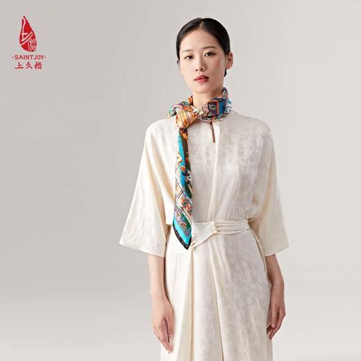 SAINTJOY/上久楷真丝方巾 真丝方巾  樱雪之城  FJS23017 商品图2