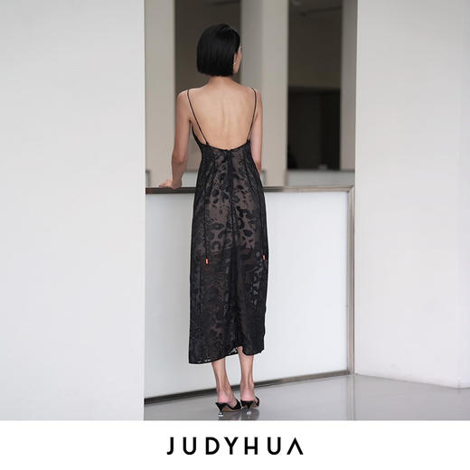 JUDYHUA 透视肌理设计款吊带裙 商品图4