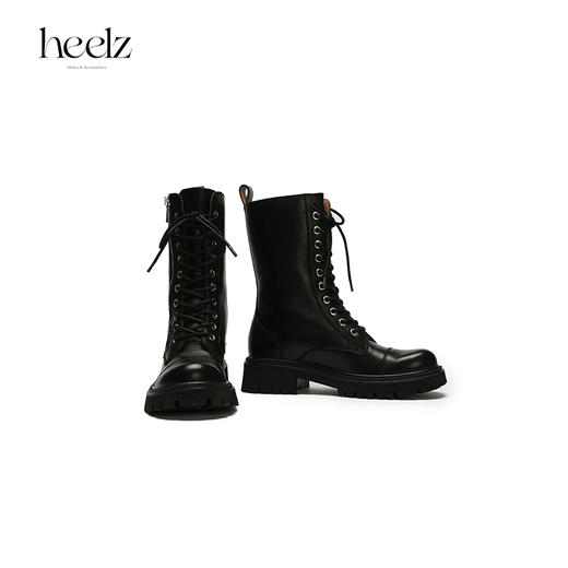 heelz设计师手工鞋履｜经典牛皮拉链厚底马丁靴4公分 商品图2