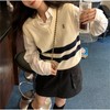 【学院风撞色V领针织马甲】秋冬百搭显瘦 叠穿毛衣 无袖针织上衣 商品缩略图0