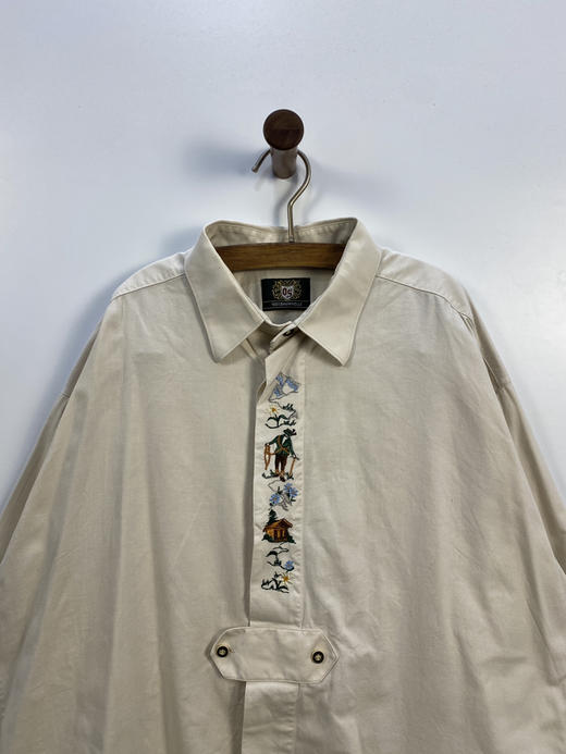 90年代 Vintage OS 奥地利 100% 全棉 蒂罗尔长袖衫 _DRRL(2XL) 商品图0