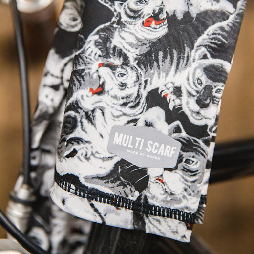 工装优选 日系复古百虎图凉感透气面巾罩头套骑行运动印花发带腕带 商品图2