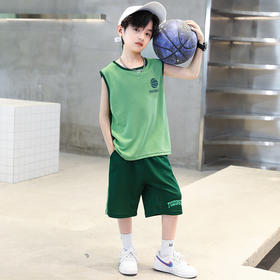 【潮流洋气！运动篮球服套装】新款男童夏装套装，儿童网眼运动篮球服，中大童背心洋气速干训练球衣潮li