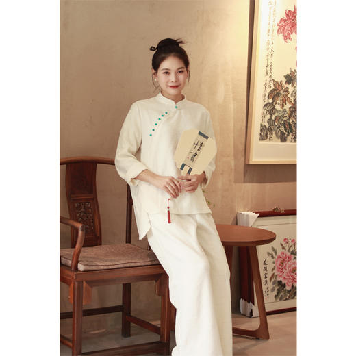 【抖音专属】阔腿裤（23709317-山矾） 商品图4