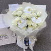 【简&爱】19朵白玫瑰高端精品花束 商品缩略图0
