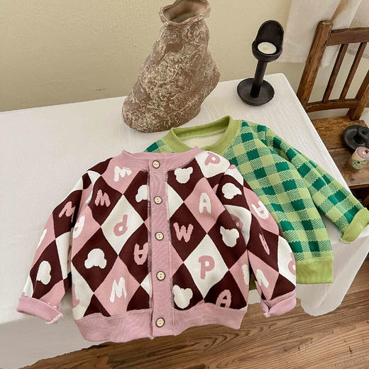 小香风儿童针织外套加绒 商品图8