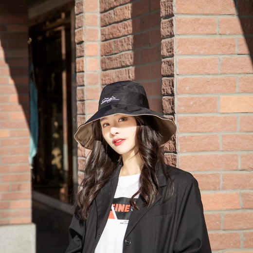 秋季渔夫帽 防风帽子女 遮阳 渔夫帽 女士帽菊花渔夫帽女 遮阳帽盆帽 商品图1