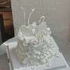 情人节情侣天鹅裱花生日蛋糕 商品缩略图0