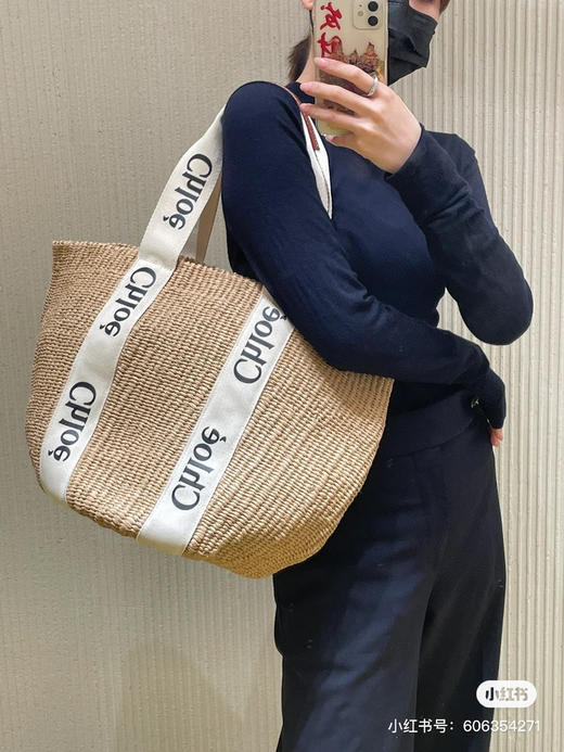 Chloe woody 草编水桶包 商品图0