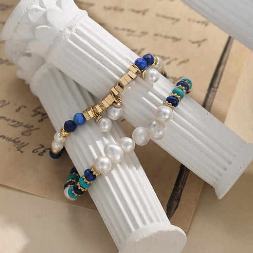 Retro Chic意大利复古时尚首饰 希腊海洋叠戴手链 商品图3