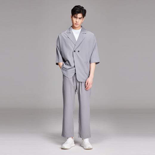 PINLI品立春季新款男装纯色宽松阔腿裤休闲长裤男B203117332 商品图3