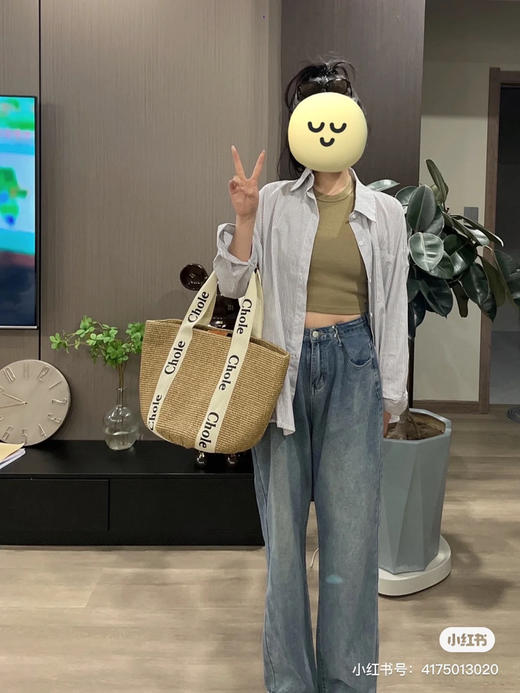 Chloe woody 草编水桶包 商品图1