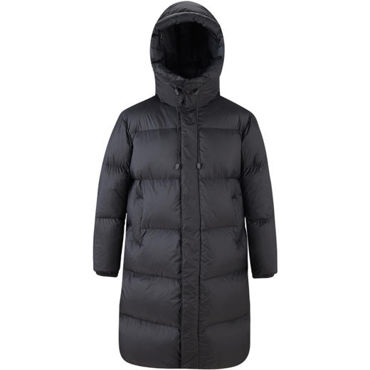 骆驼2024冬季新款防水防风锁温保暖白鸭绒长款连帽羽绒服男女同款 M13CR07037 商品图4